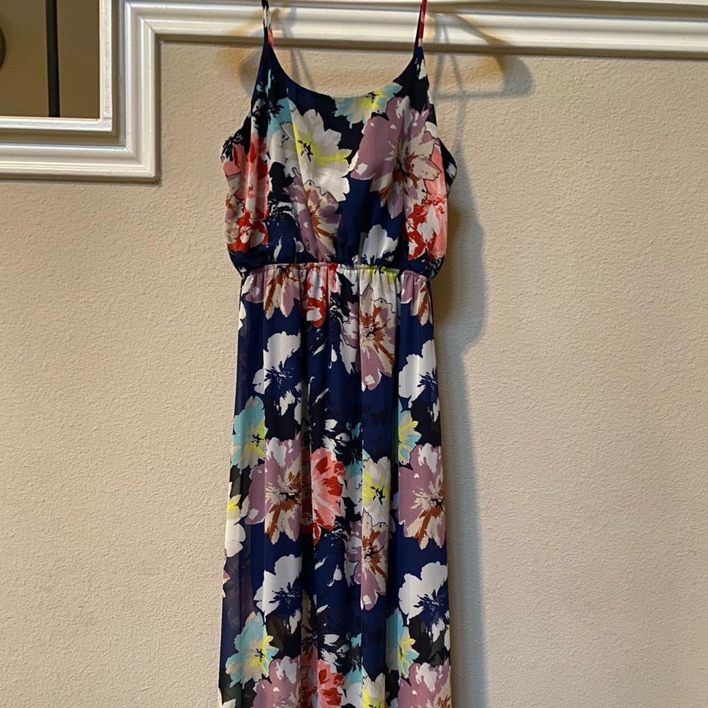 Satin Maxi dress with Open Back detail.
